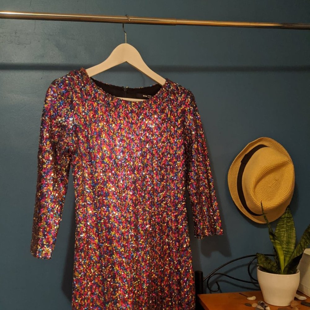 Sequined mini dress
